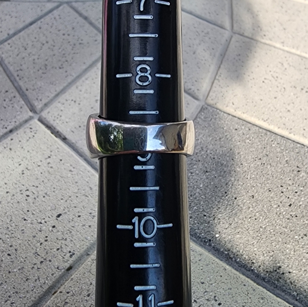 RS Covenant Silver Filigree Vine Floral Crystal Openwork Band Dome Ring - Picture 6 of 11